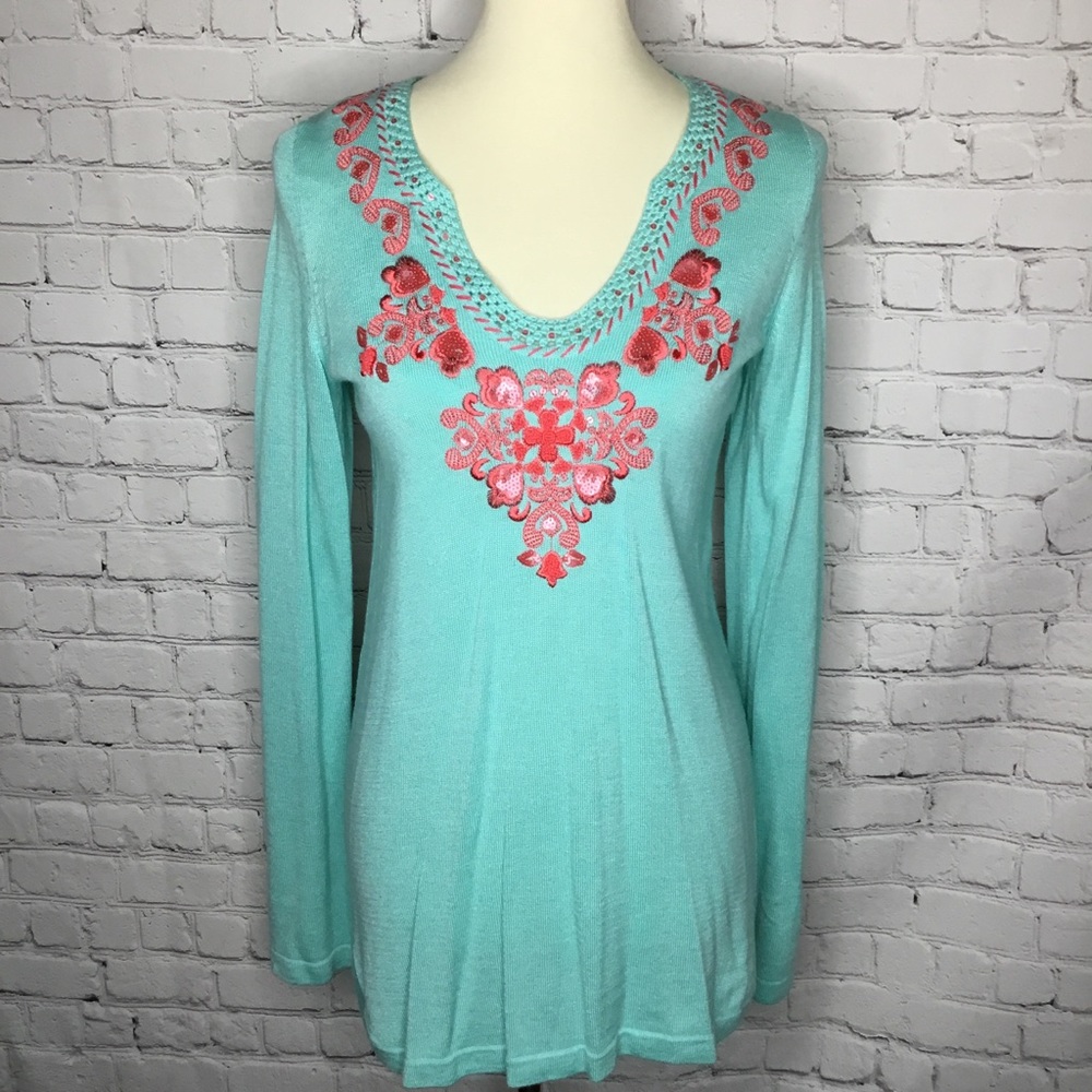 LILLY PULITZER LONG SLEEVE APRIL SWEATER EUC